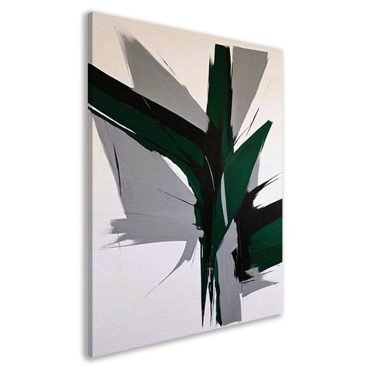 Dynamische Abstractie in Zwart-Wit Tinten canvas