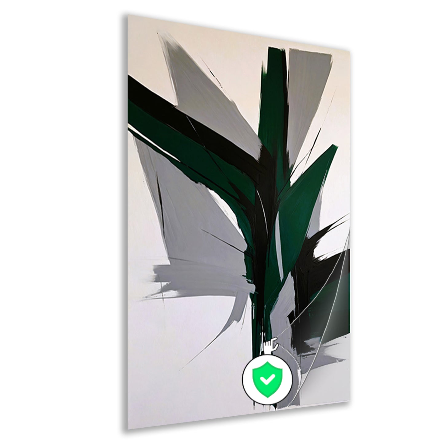 Dynamische Abstractie in Zwart-Wit Tinten poster