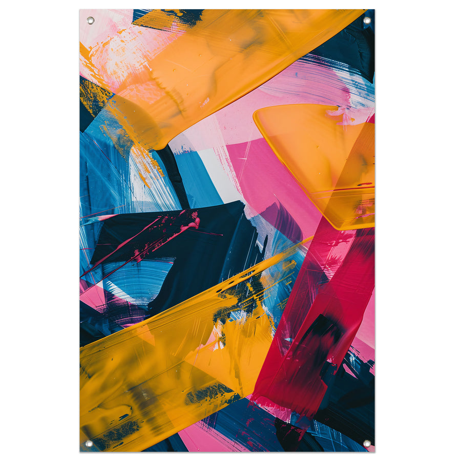 Abstract  met Levendige Kleuren tuinposter