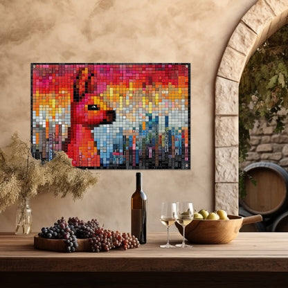 Rode Vos op Stenen Muur tuinposter