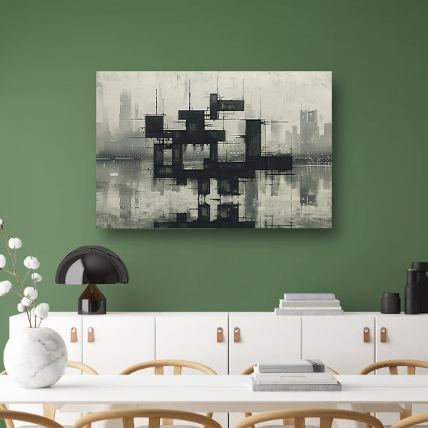Futuristische skyline acrylglas