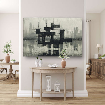 Futuristische skyline acrylglas