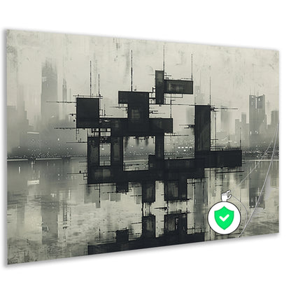 Futuristische skyline poster