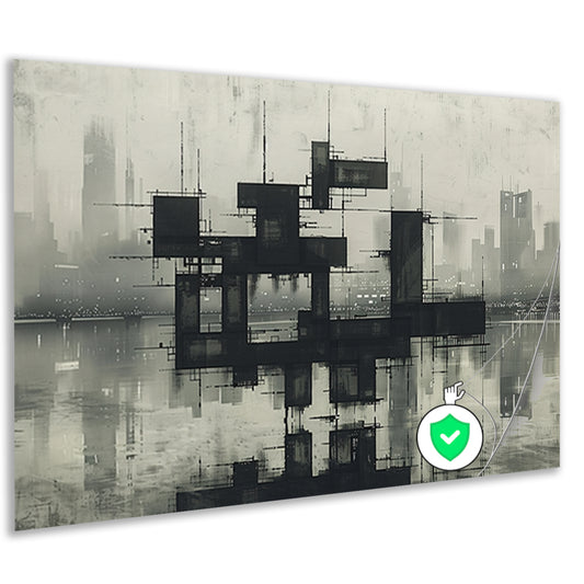 Futuristische skyline poster