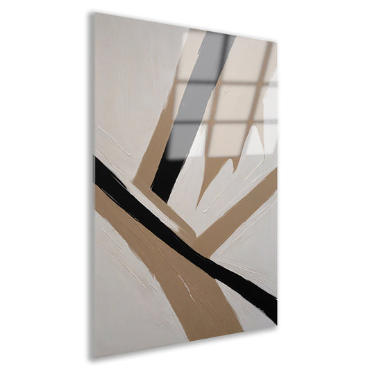 Intersecting Lines in Monochrome Palette Acrylglas