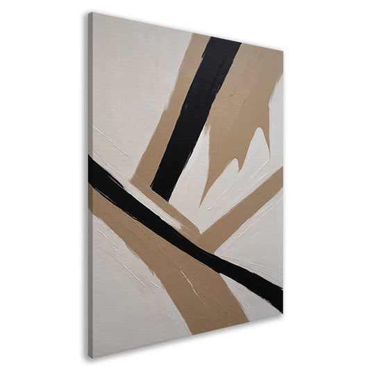 Intersecting Lines in Monochrome Palette canvas