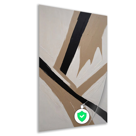 Intersecting Lines in Monochrome Palette poster