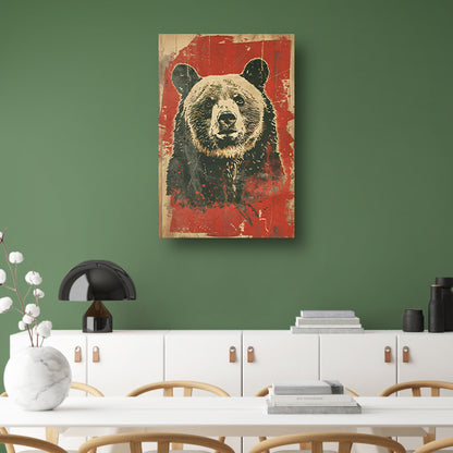Portret van een Bruine Beer canvas