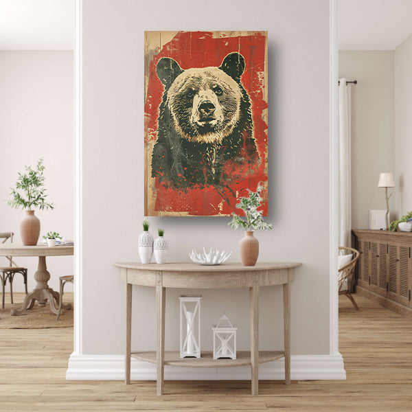 Portret van een Bruine Beer canvas