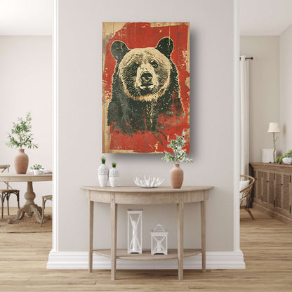 Portret van een Bruine Beer canvas
