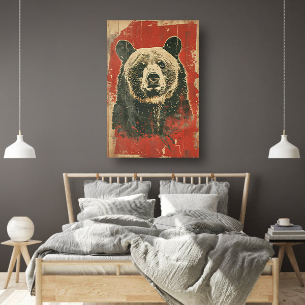 Portret van een Bruine Beer canvas