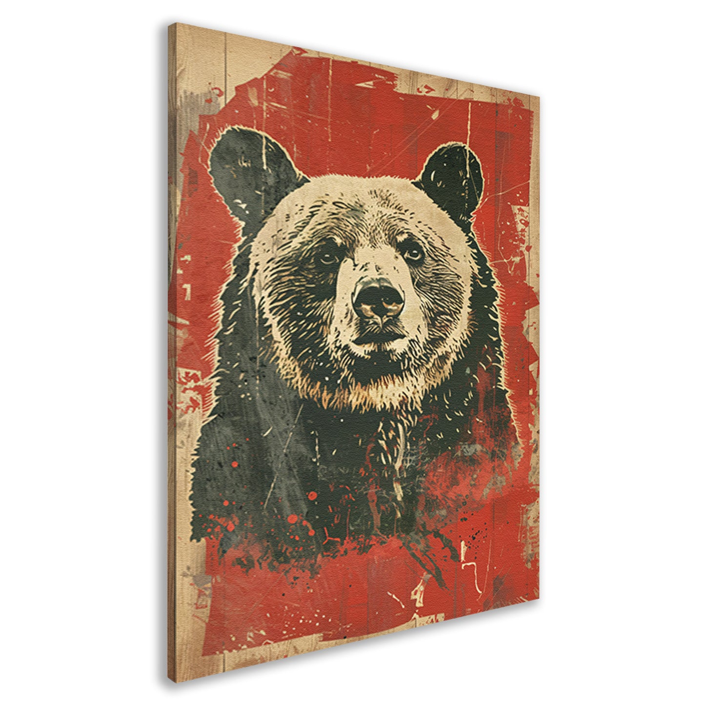 Portret van een Bruine Beer canvas