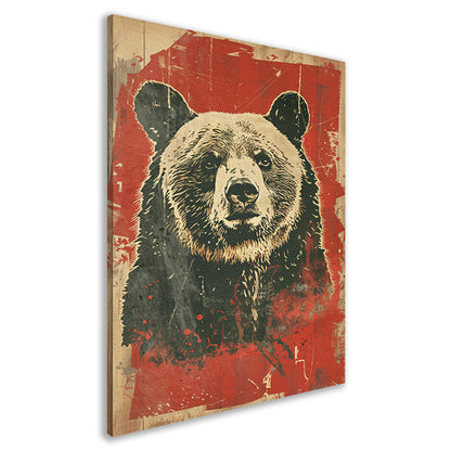 Portret van een Bruine Beer canvas