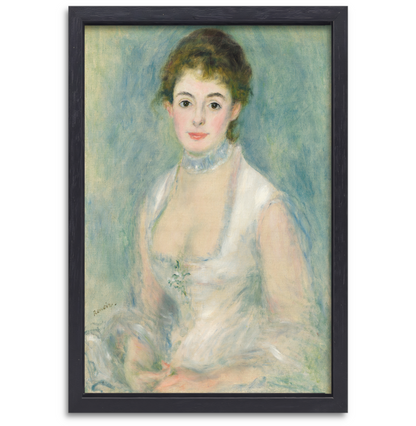Portret van mevrouw Henriot - Pierre-Auguste Renoir canvas met baklijst