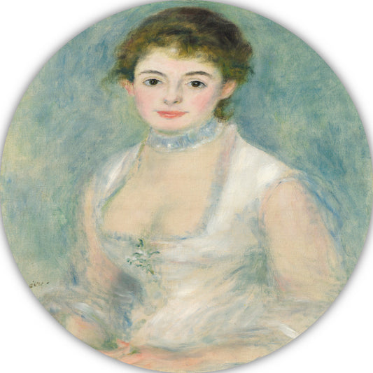 Portret van mevrouw Henriot - Pierre-Auguste Renoir aluminium muurcirkel