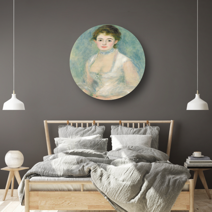 Portret van mevrouw Henriot - Pierre-Auguste Renoir aluminium muurcirkel