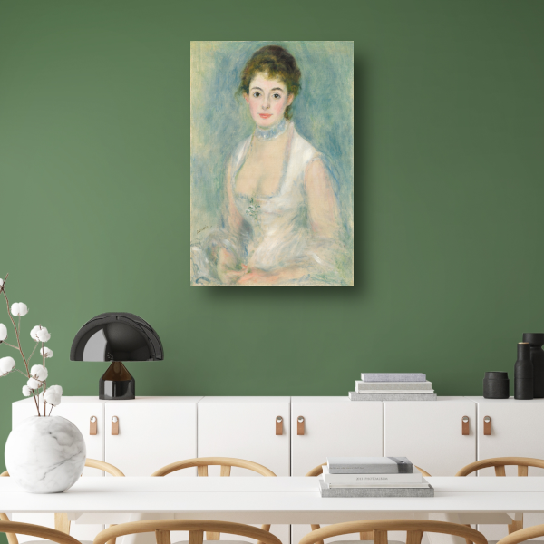 Portret van mevrouw Henriot - Pierre-Auguste Renoir canvas met baklijst