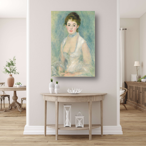 Portret van mevrouw Henriot - Pierre-Auguste Renoir canvas met baklijst