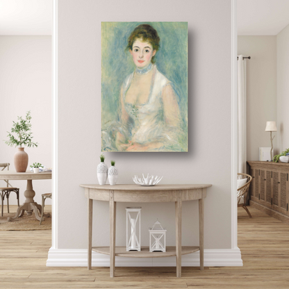Portret van mevrouw Henriot - Pierre-Auguste Renoir canvas met baklijst