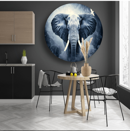 Silhouet olifant zonsondergang forex muurcirkel