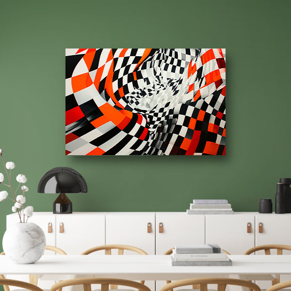 Dynamisch abstract patroon in levendige kleuren poster