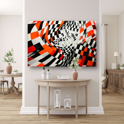 Dynamisch abstract patroon in levendige kleuren poster