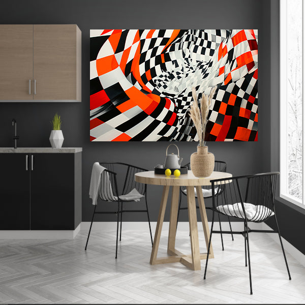 Dynamisch abstract patroon in levendige kleuren poster