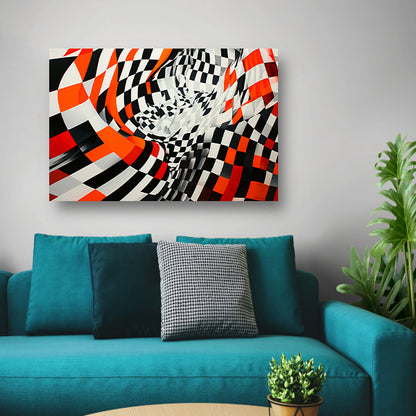 Dynamisch abstract patroon in levendige kleuren poster
