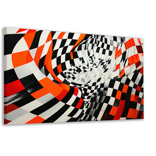 Dynamisch abstract patroon in levendige kleurencanvas