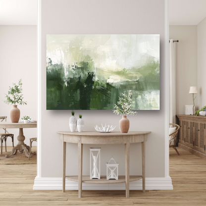 Groen en Grijs Moderne Abstracte Dynamiek acrylglas