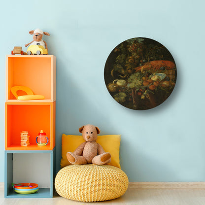 Stilleven met fruit en kreeft - Jan Davidsz. de Heem forex muurcirkel