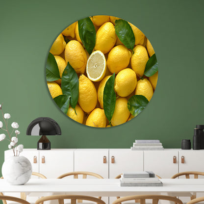 Citroenstilleven op houten tafel forex muurcirkel