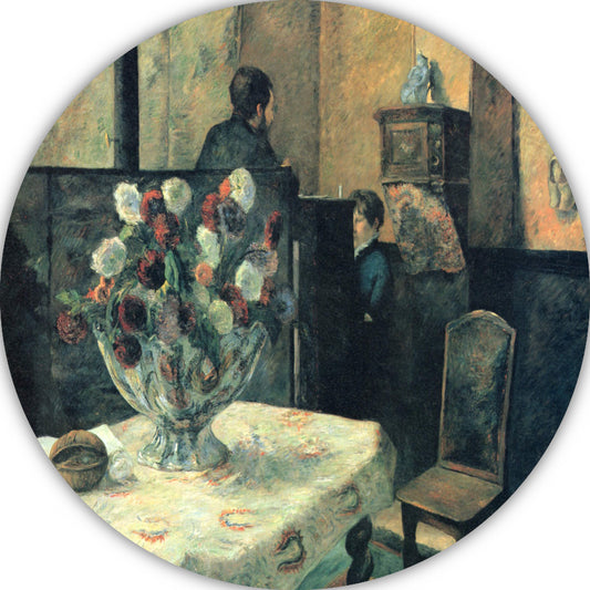 Schilderij van een interieur in de rue Carcel, Parijs - Paul Gauguin aluminium muurcirkel