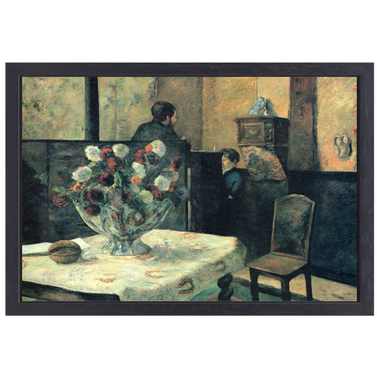 Schilderij van een interieur in de rue Carcel, Parijs - Paul Gauguin canvas met baklijst