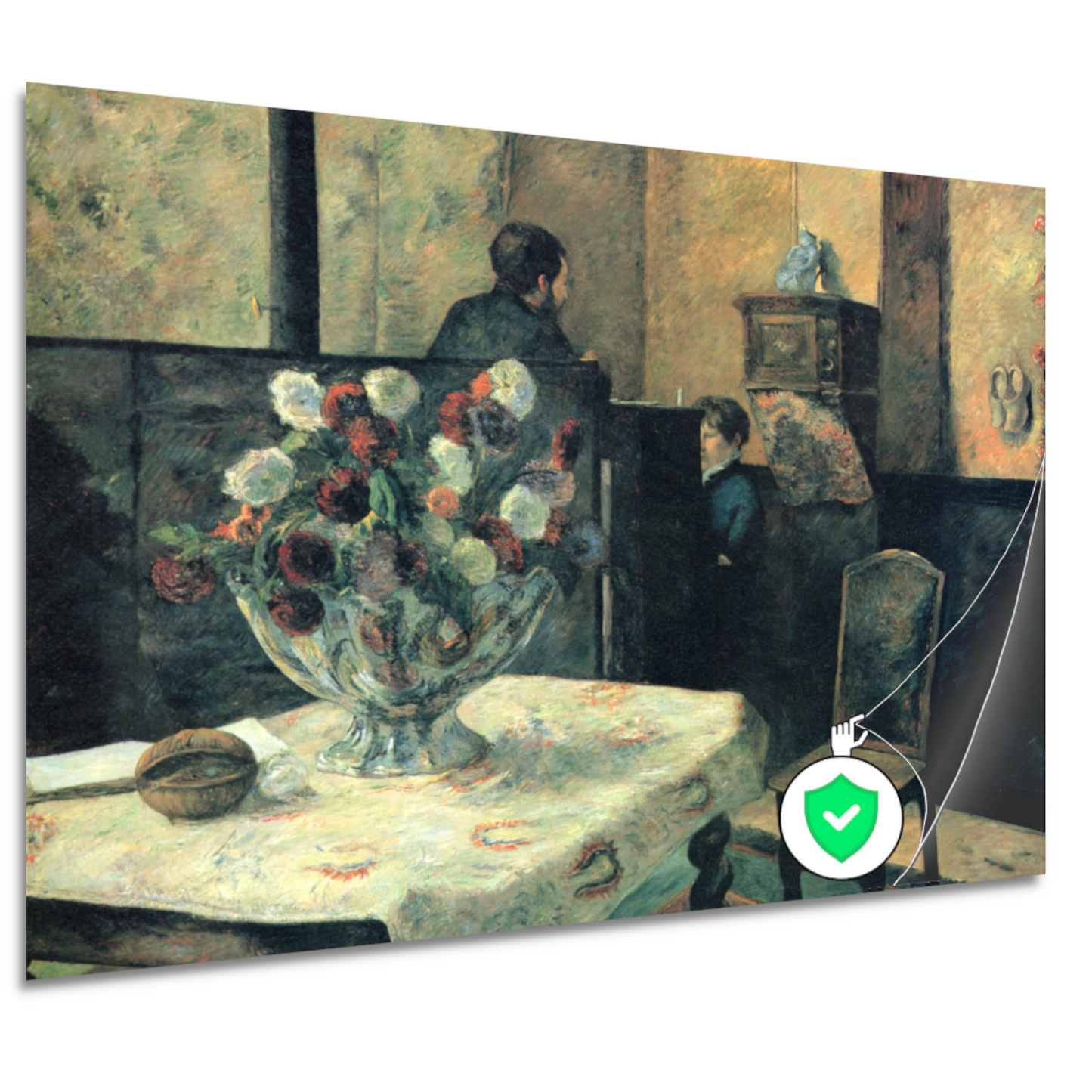 Schilderij van een interieur in de rue Carcel, Parijs - Paul Gauguin poster