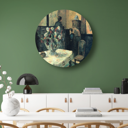 Schilderij van een interieur in de rue Carcel, Parijs - Paul Gauguin aluminium muurcirkel