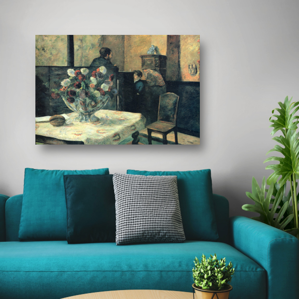 Schilderij van een interieur in de rue Carcel, Parijs - Paul Gauguin poster