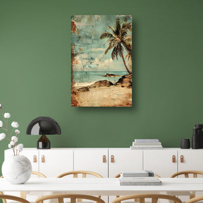 Vergane Tropische Kust met Palmboom acrylglas