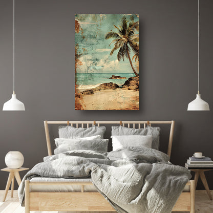 Vergane Tropische Kust met Palmboom acrylglas