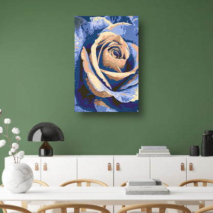 Abstracte digitale kunst van een roos poster
