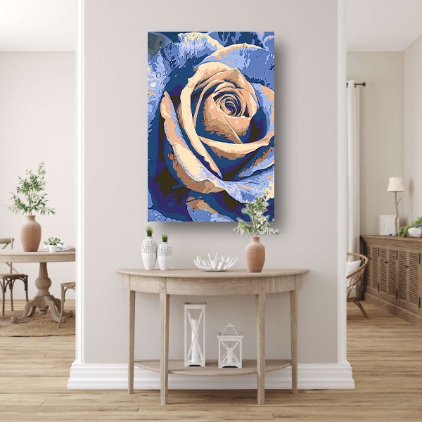 Abstracte digitale kunst van een roos poster