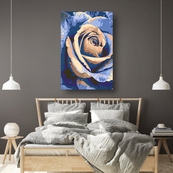 Abstracte digitale kunst van een roos poster