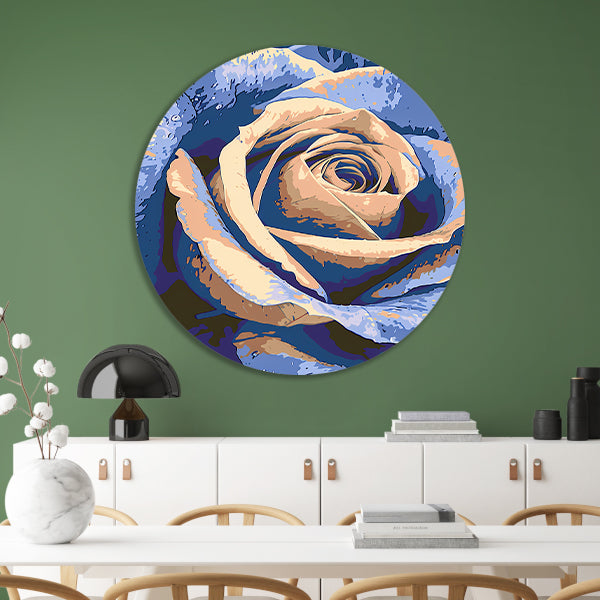 Abstracte digitale kunst van een roos forex muurcirkel