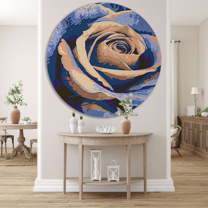 Abstracte digitale kunst van een roos forex muurcirkel