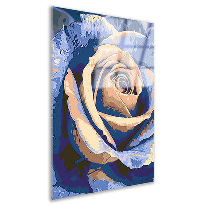 Abstracte digitale kunst van een roos acrylglas