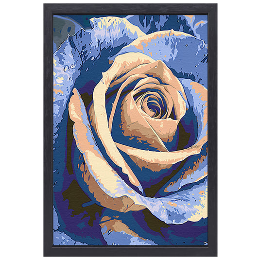 Abstracte digitale kunst van een roos canvas met baklijst