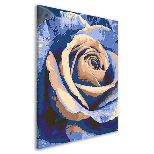 Abstracte digitale kunst van een roos canvas