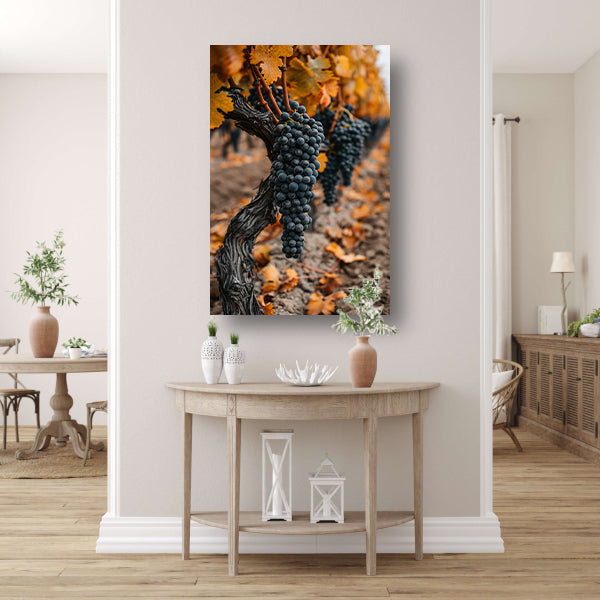 Rijpe Druiven in Herfst Wijngaard canvas