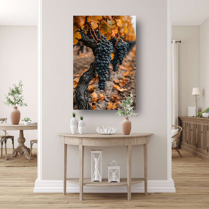Rijpe Druiven in Herfst Wijngaard poster
