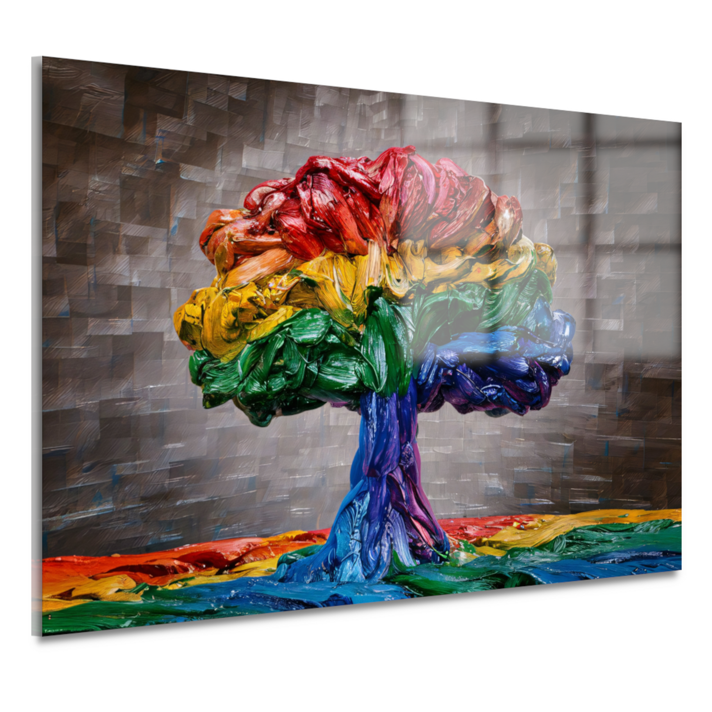 De dans van kleur en leven op canvas acrylglas